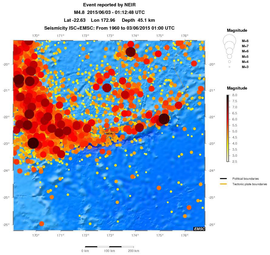 regional magnitude historical seismicity
