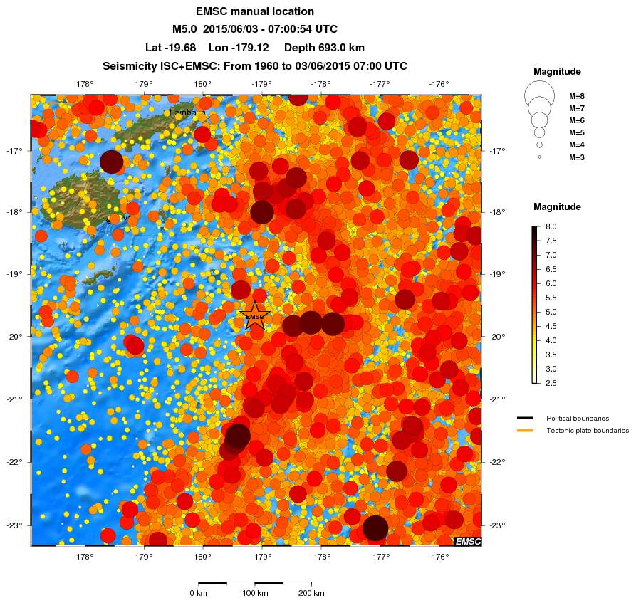 regional magnitude historical seismicity