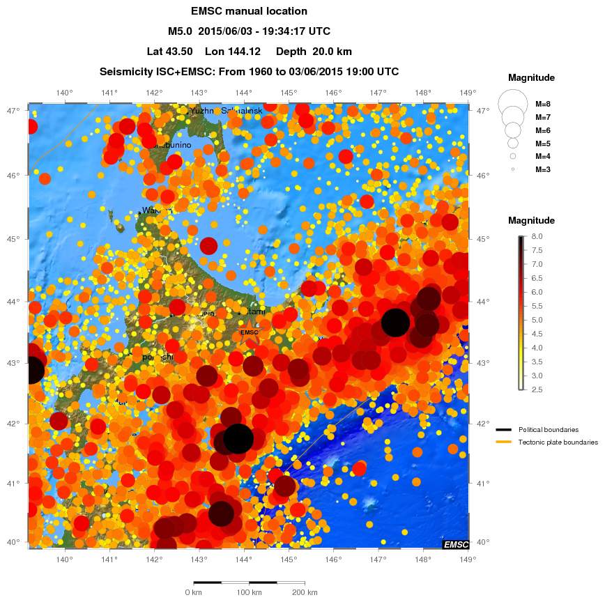 regional magnitude historical seismicity