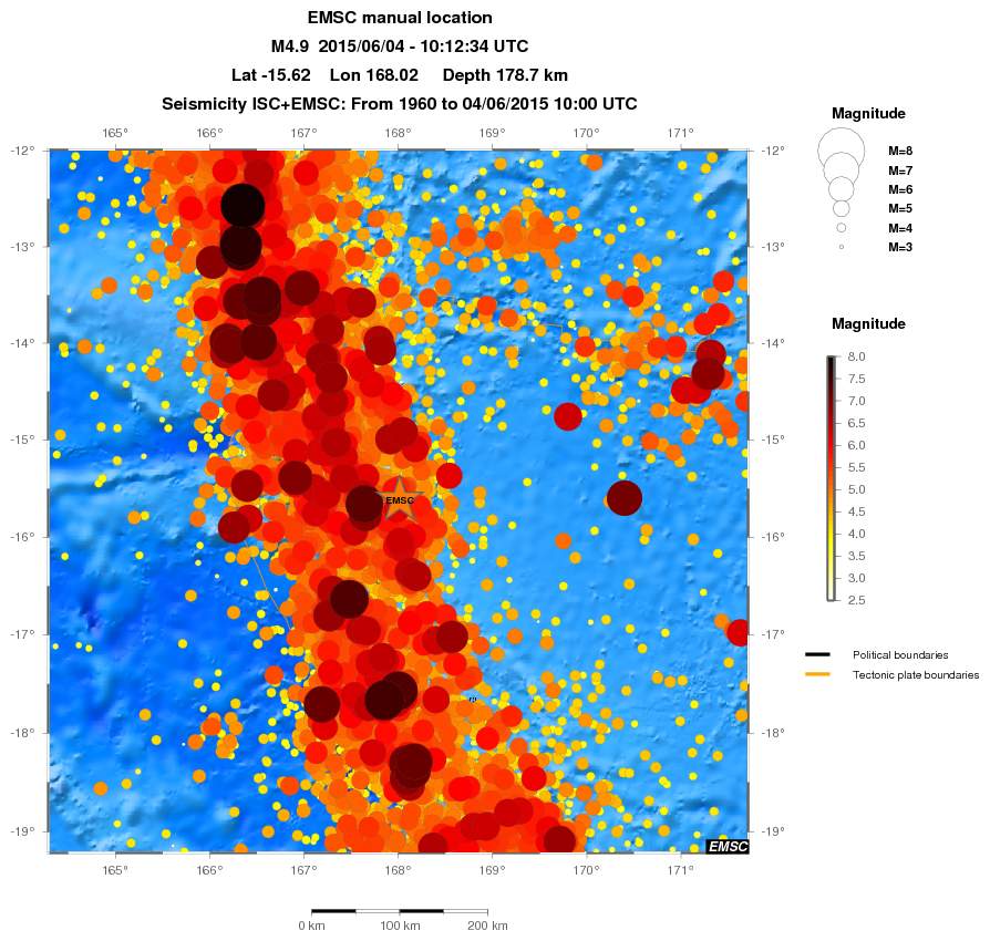 regional magnitude historical seismicity