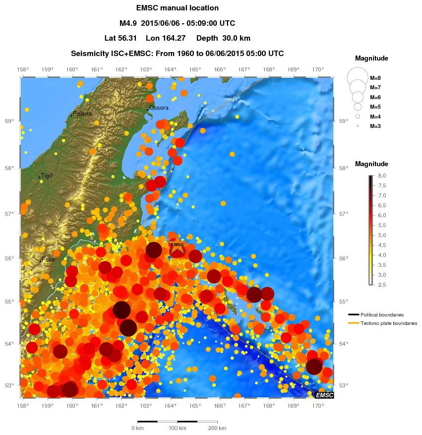 regional magnitude historical seismicity