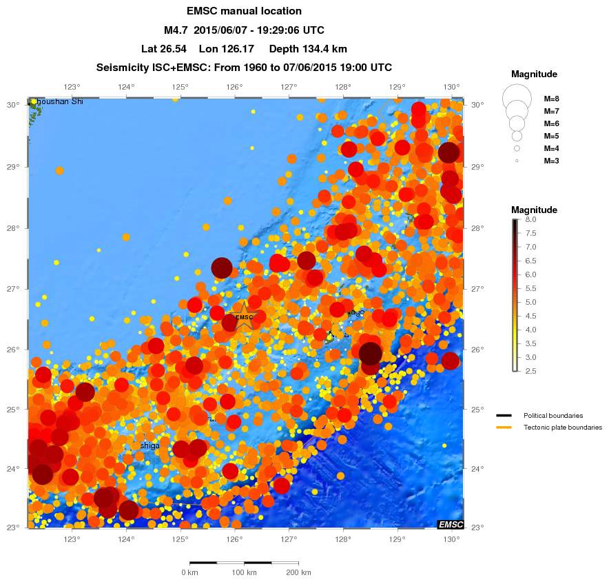 regional magnitude historical seismicity