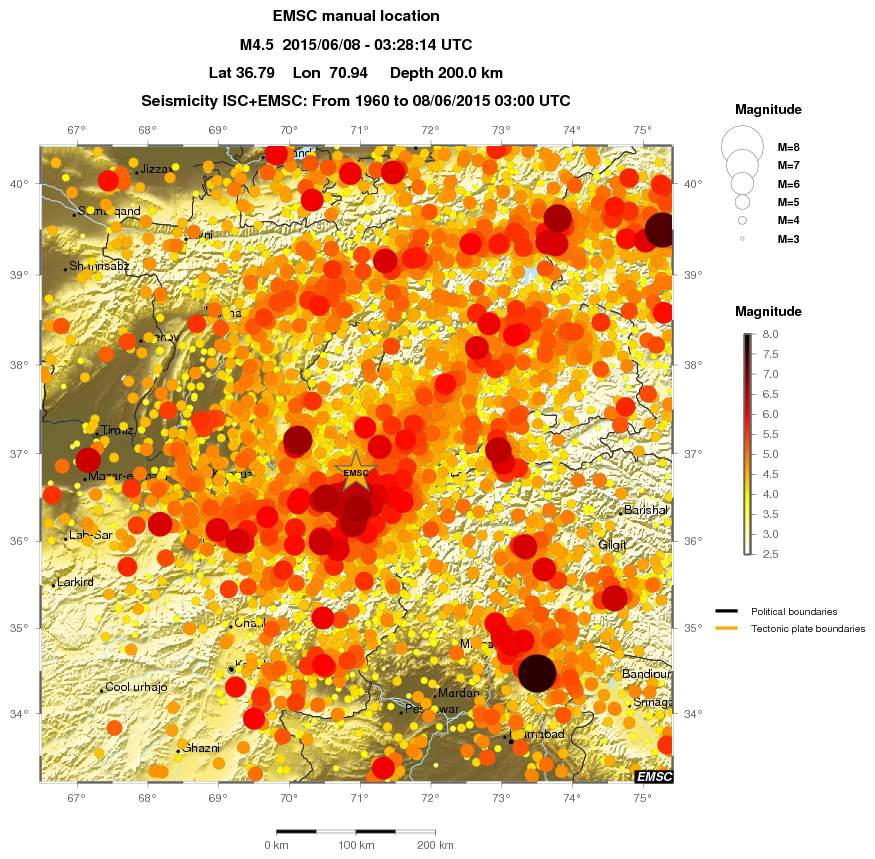 regional magnitude historical seismicity