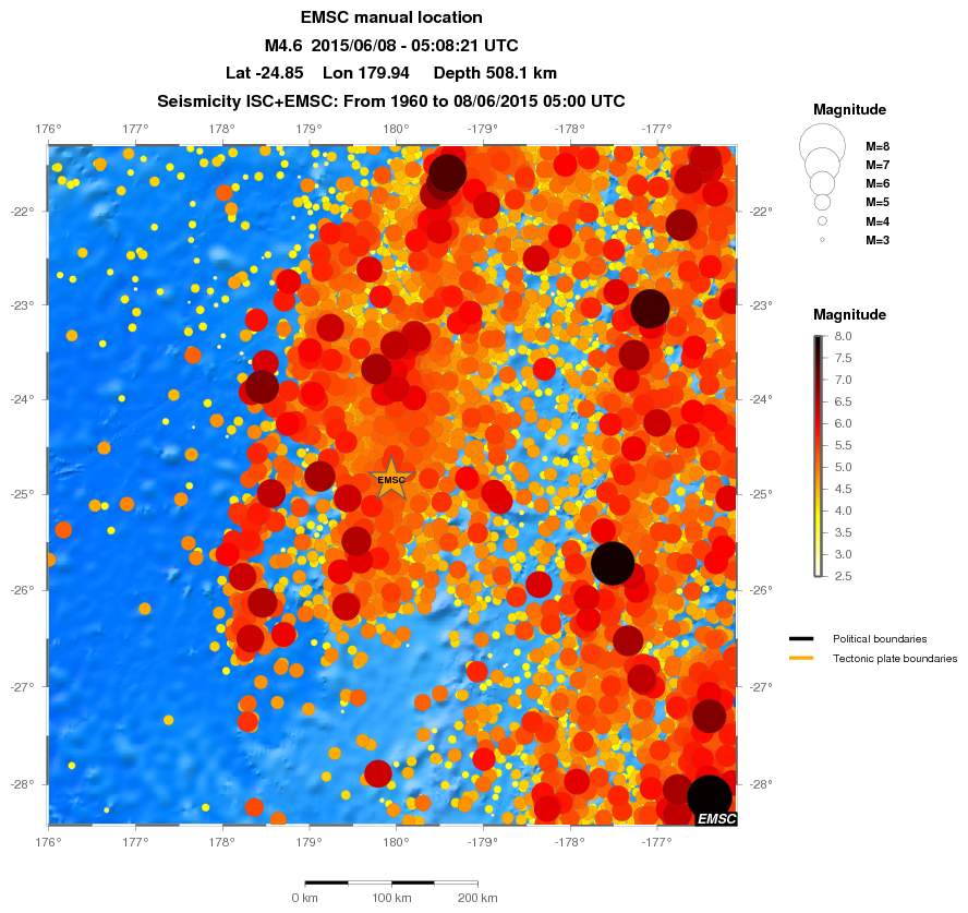regional magnitude historical seismicity