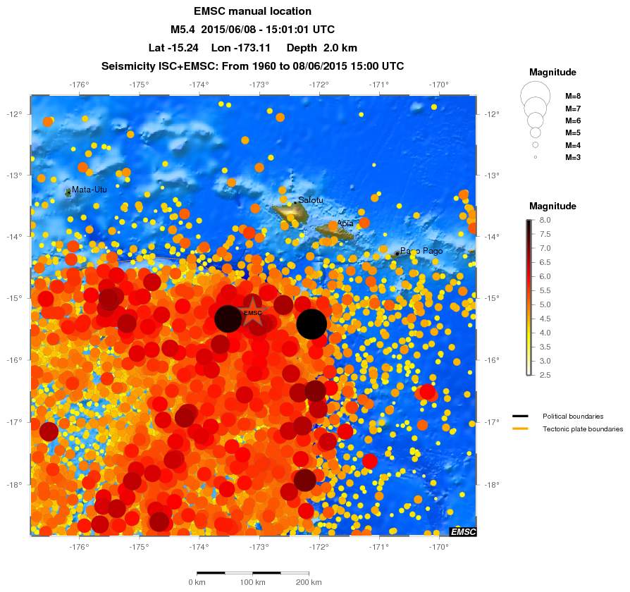 regional magnitude historical seismicity