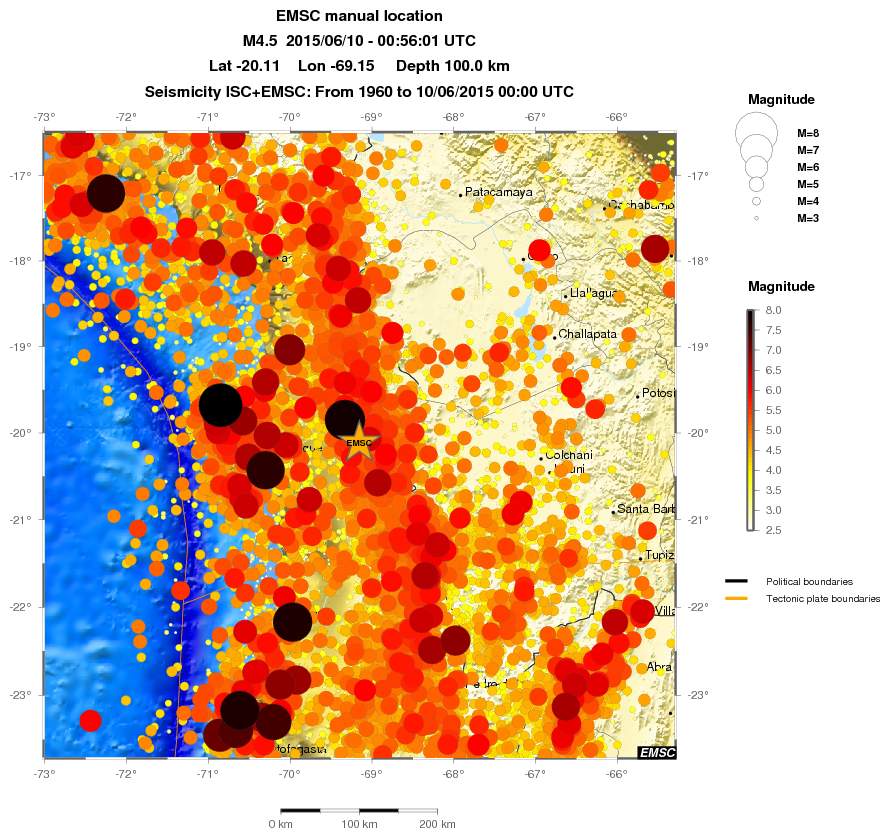 regional magnitude historical seismicity
