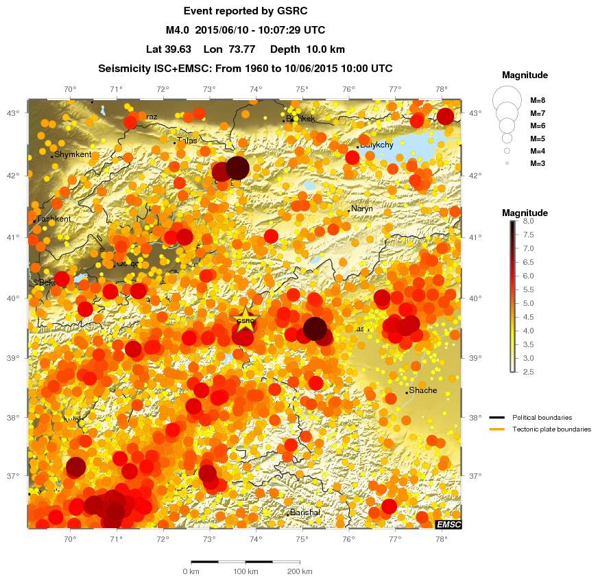 regional magnitude historical seismicity