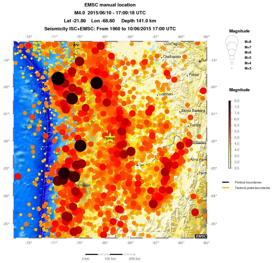 regional magnitude historical seismicity
