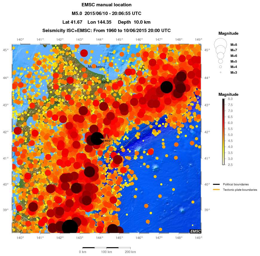 regional magnitude historical seismicity