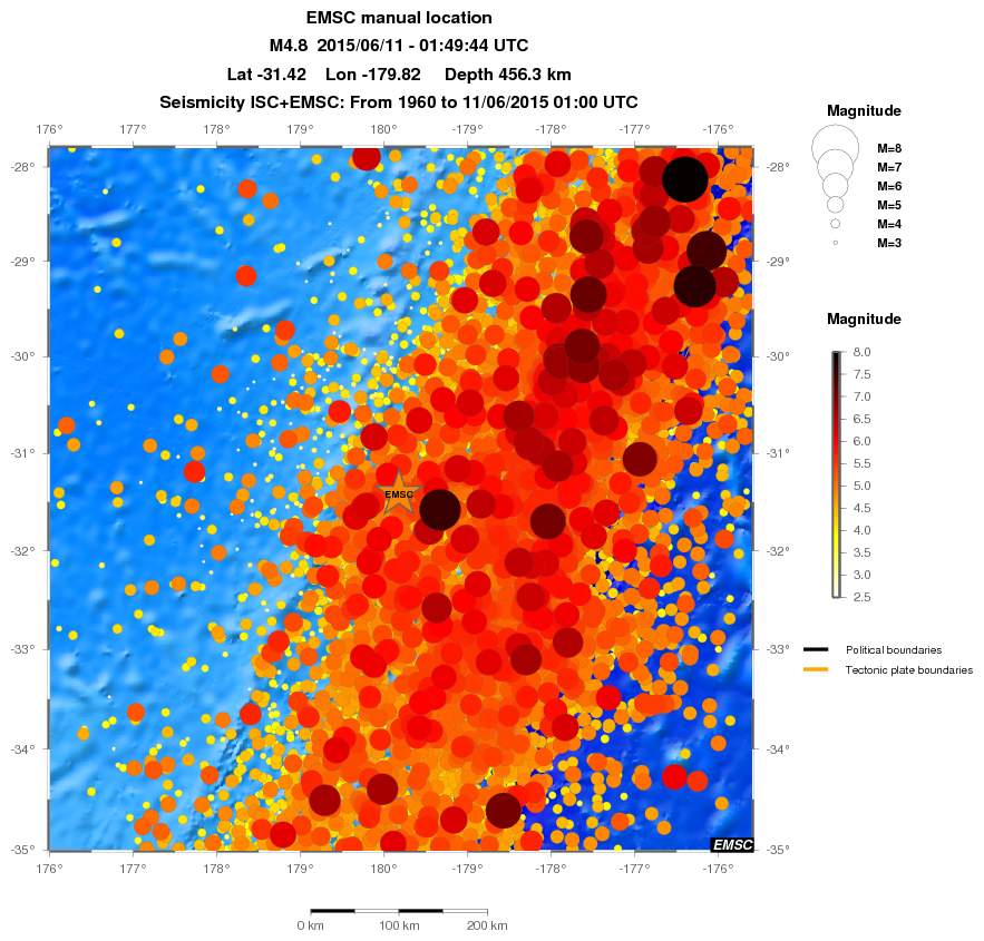 regional magnitude historical seismicity