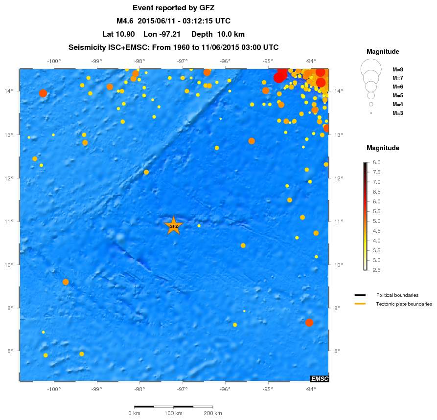 regional magnitude historical seismicity