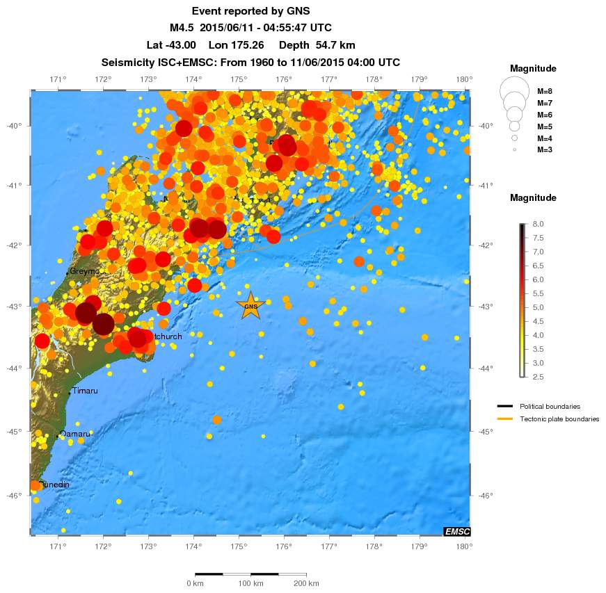 regional magnitude historical seismicity