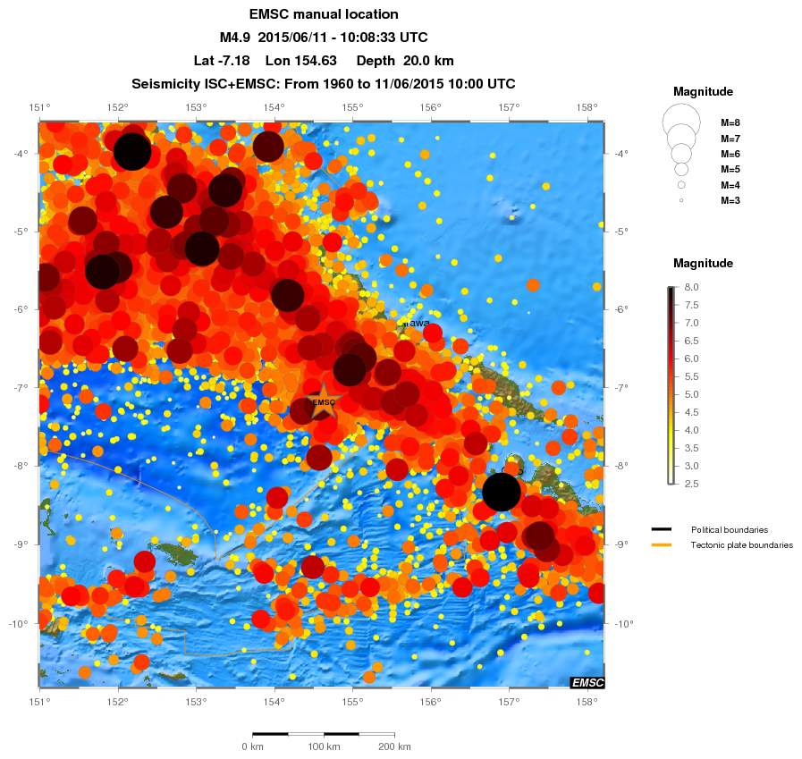 regional magnitude historical seismicity