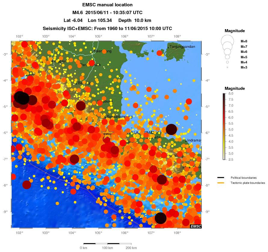 regional magnitude historical seismicity