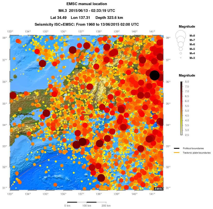 regional magnitude historical seismicity