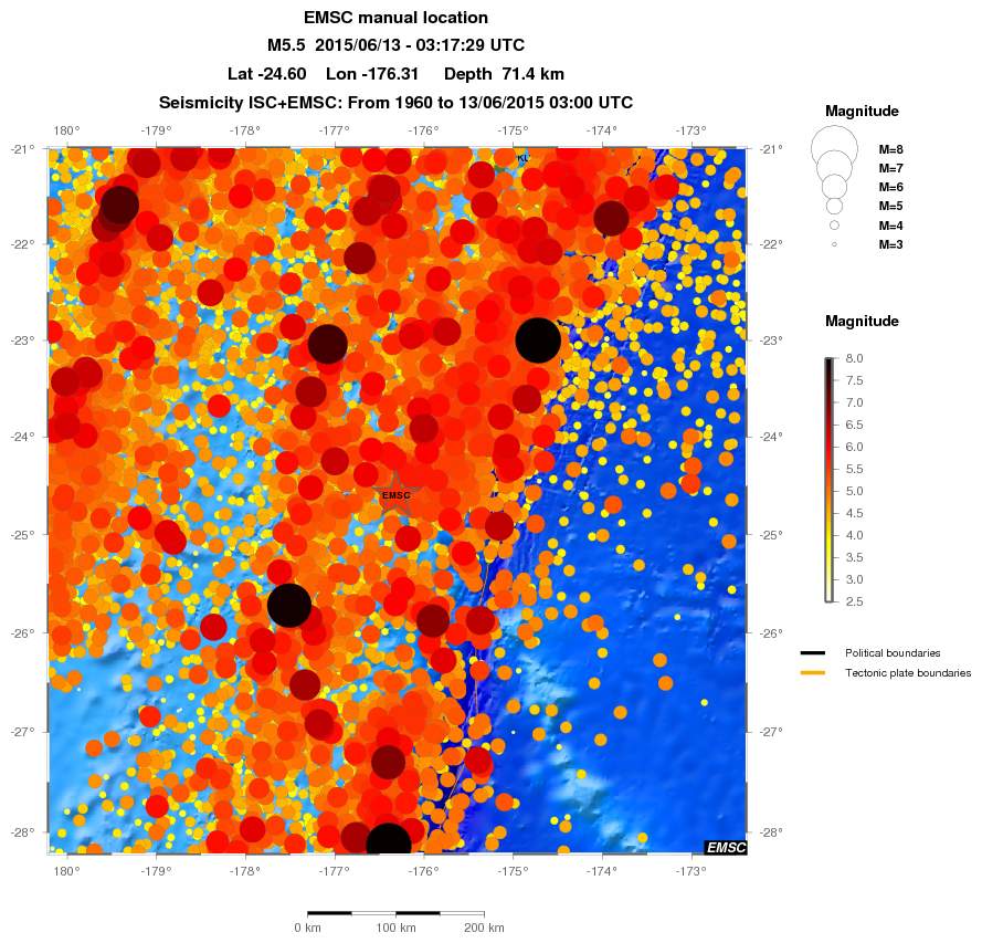 regional magnitude historical seismicity