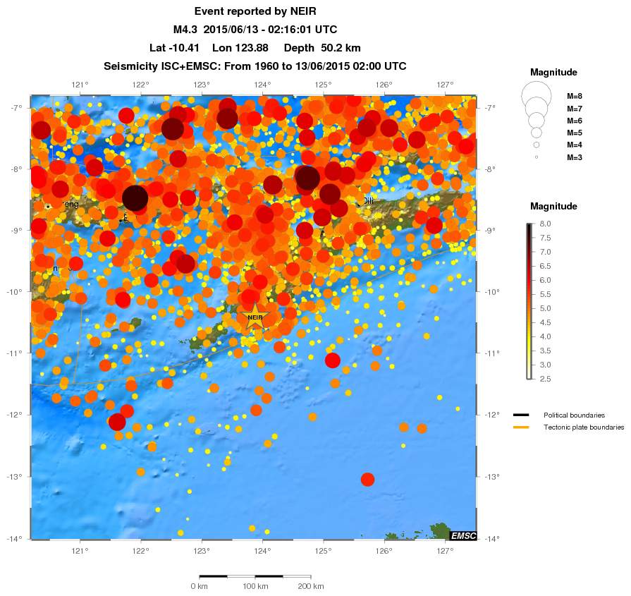 regional magnitude historical seismicity