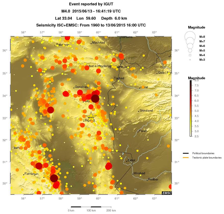 regional magnitude historical seismicity