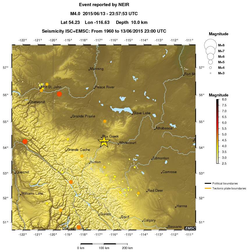 regional magnitude historical seismicity