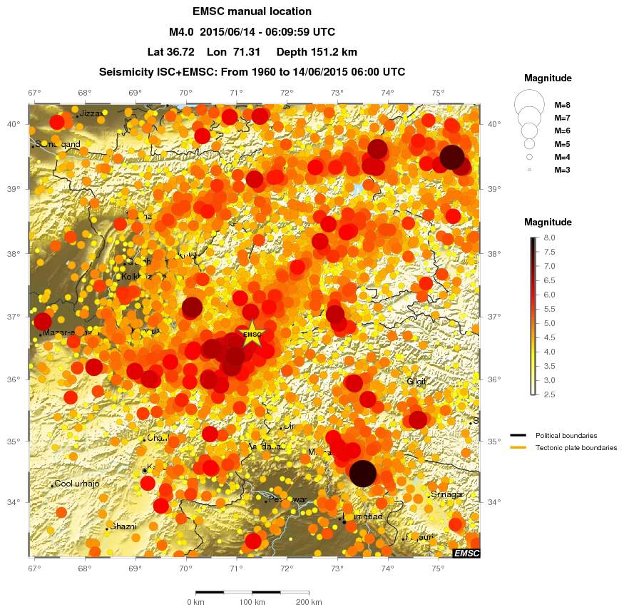 regional magnitude historical seismicity