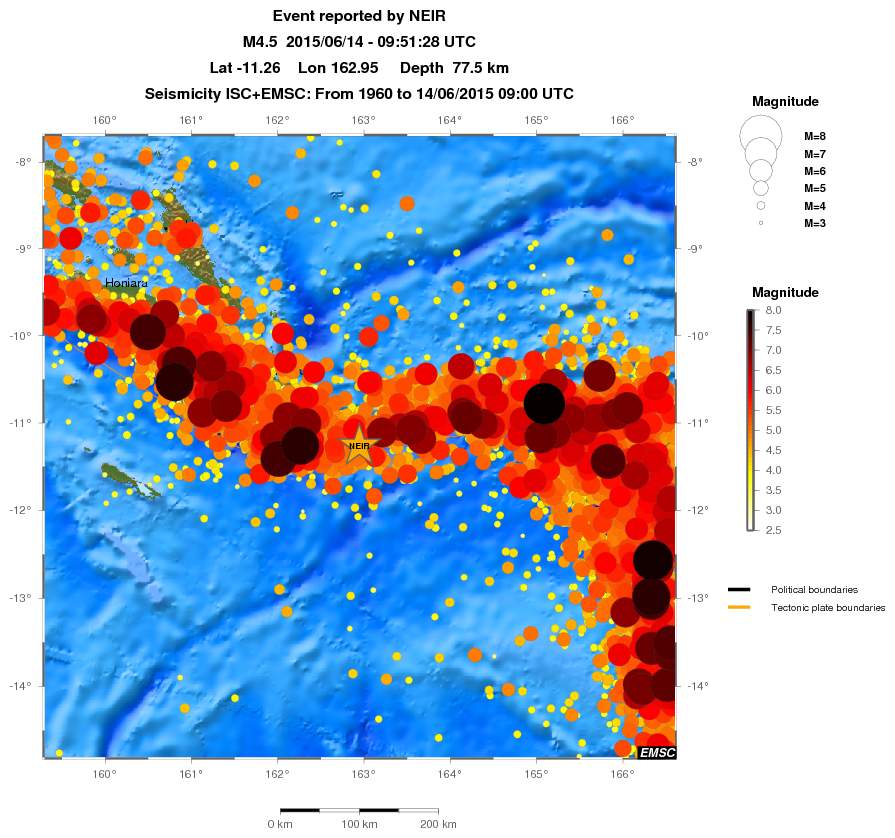 regional magnitude historical seismicity