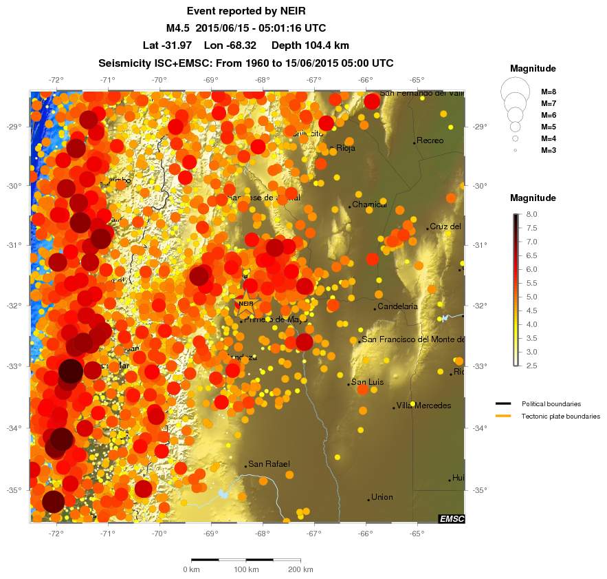regional magnitude historical seismicity