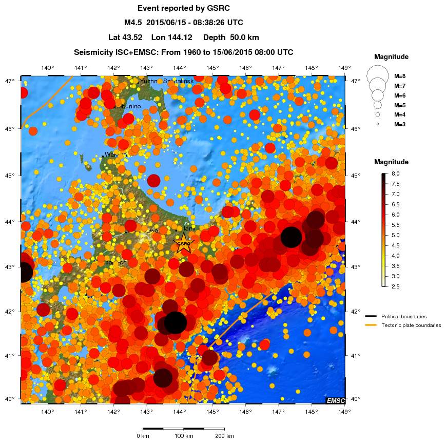 regional magnitude historical seismicity