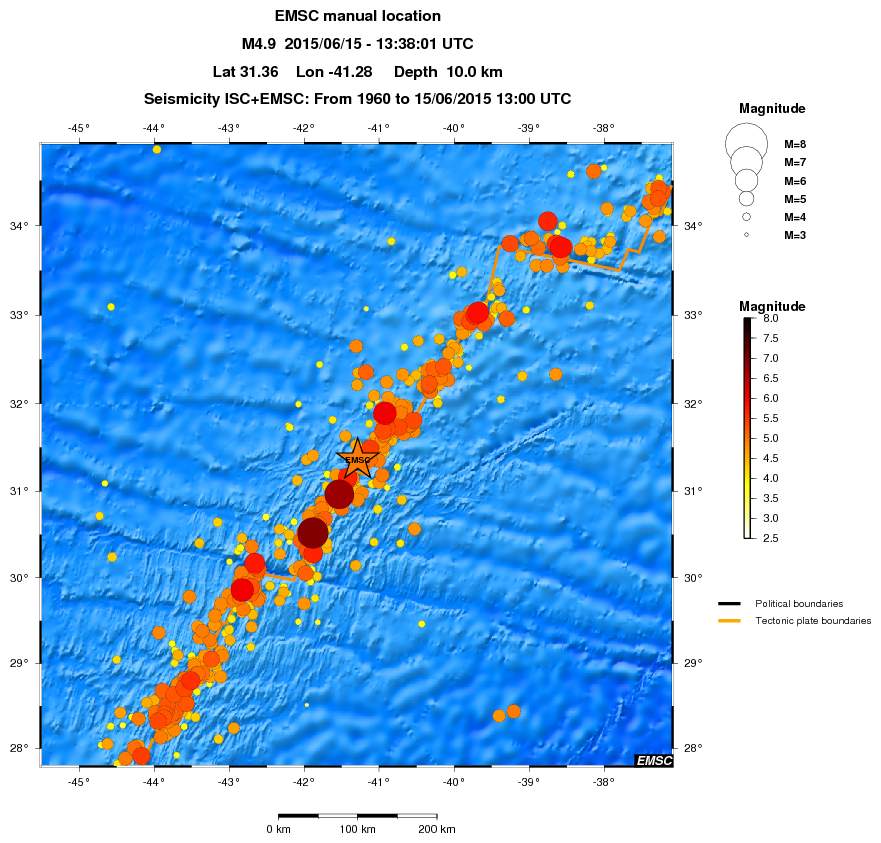 regional magnitude historical seismicity
