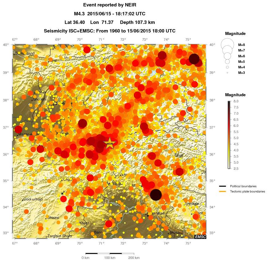 regional magnitude historical seismicity