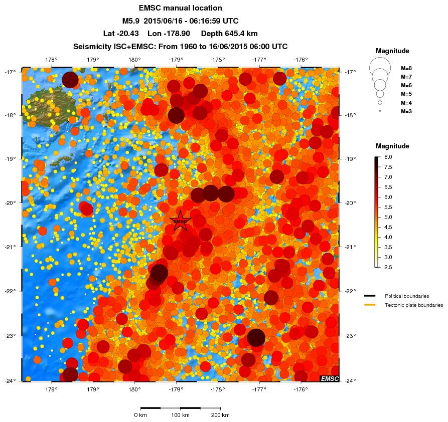 regional magnitude historical seismicity
