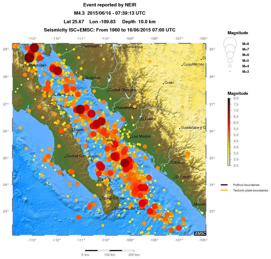 regional magnitude historical seismicity