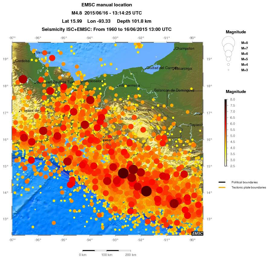 regional magnitude historical seismicity