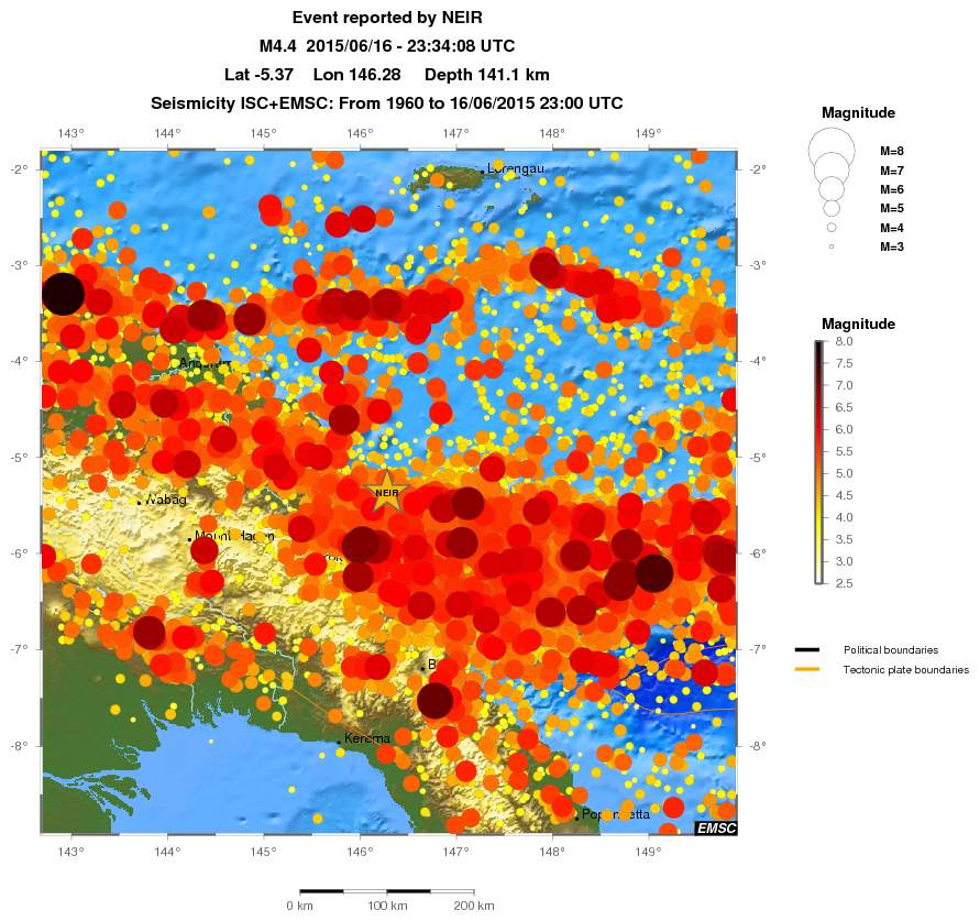 regional magnitude historical seismicity