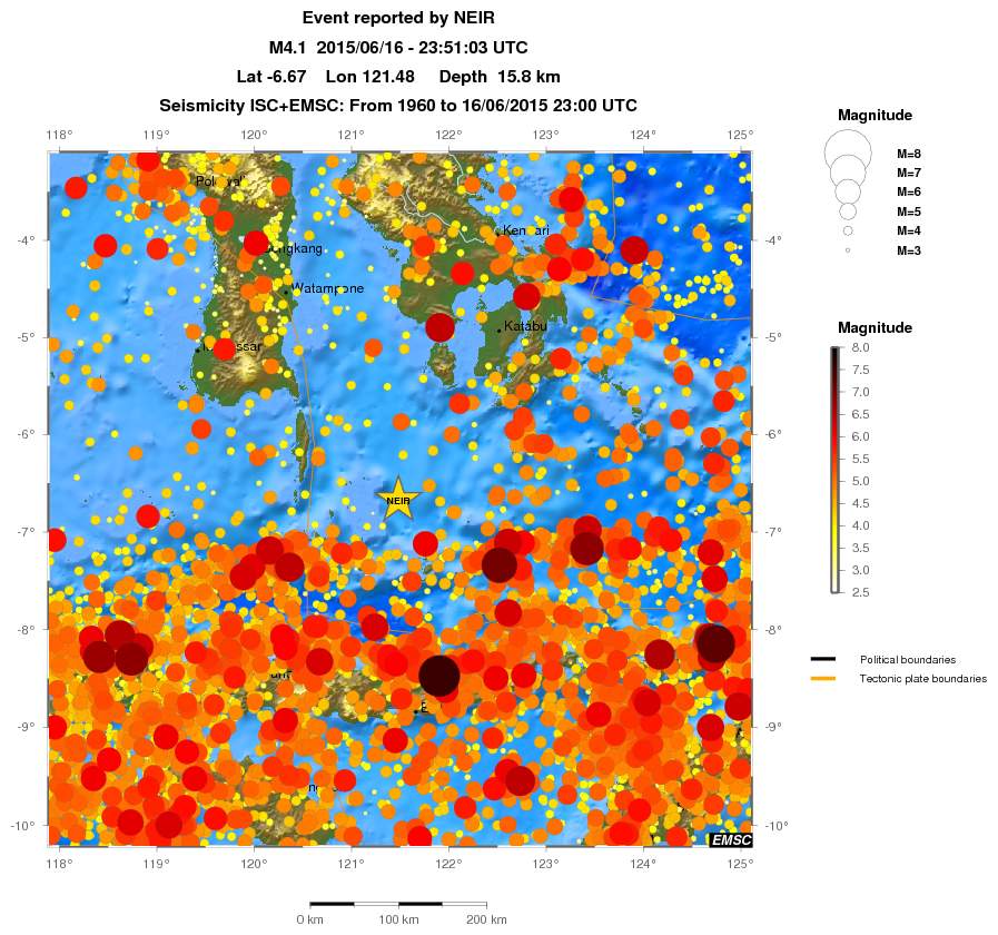 regional magnitude historical seismicity