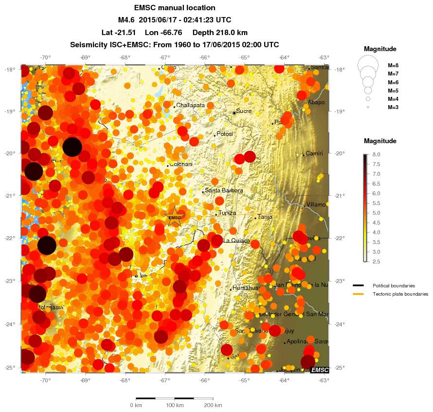 regional magnitude historical seismicity