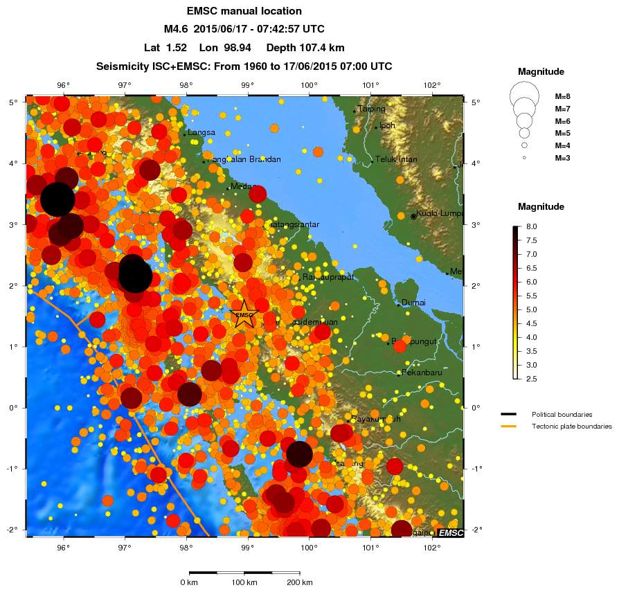 regional magnitude historical seismicity