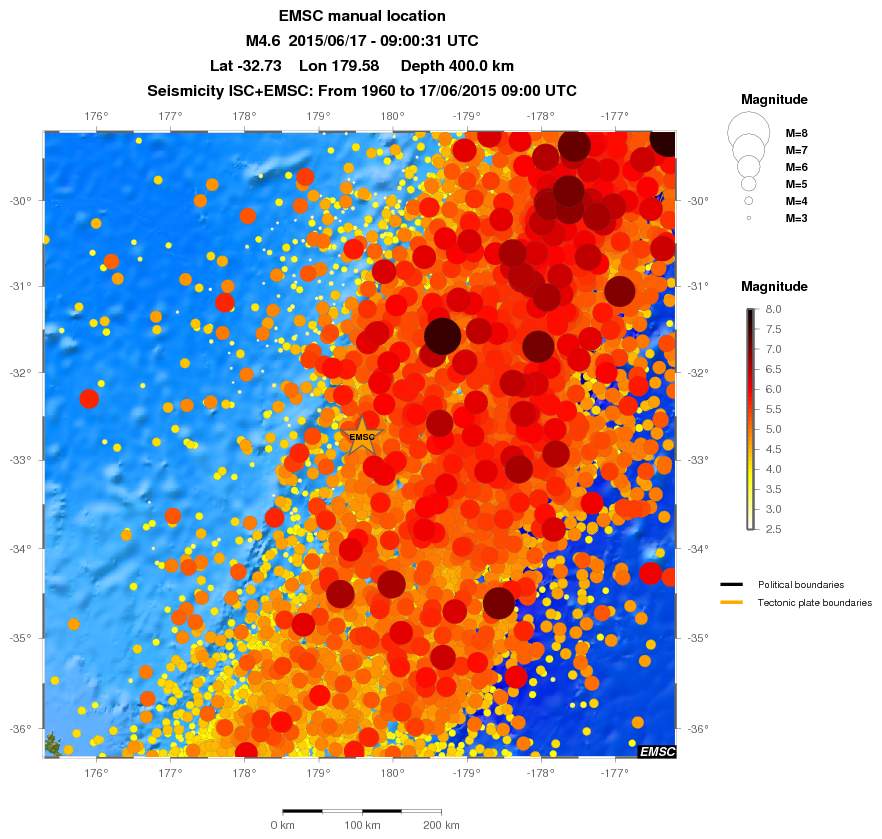 regional magnitude historical seismicity
