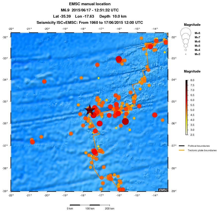 regional magnitude historical seismicity