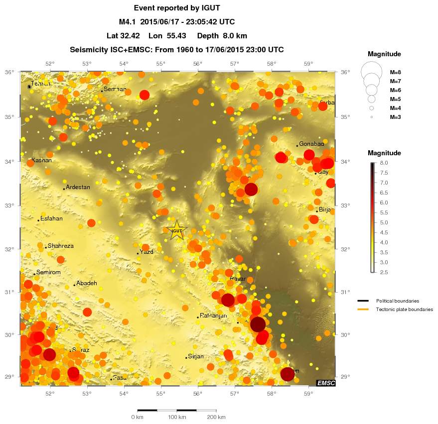 regional magnitude historical seismicity