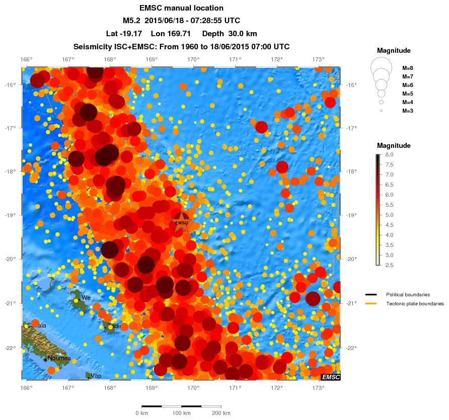 regional magnitude historical seismicity