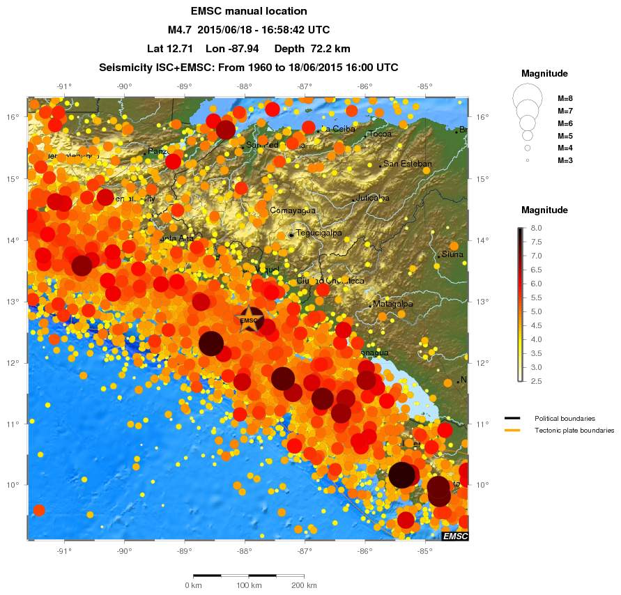 regional magnitude historical seismicity