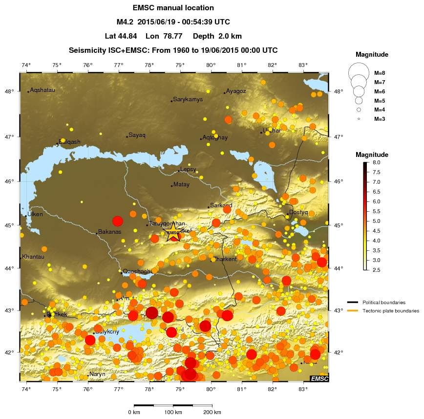 regional magnitude historical seismicity