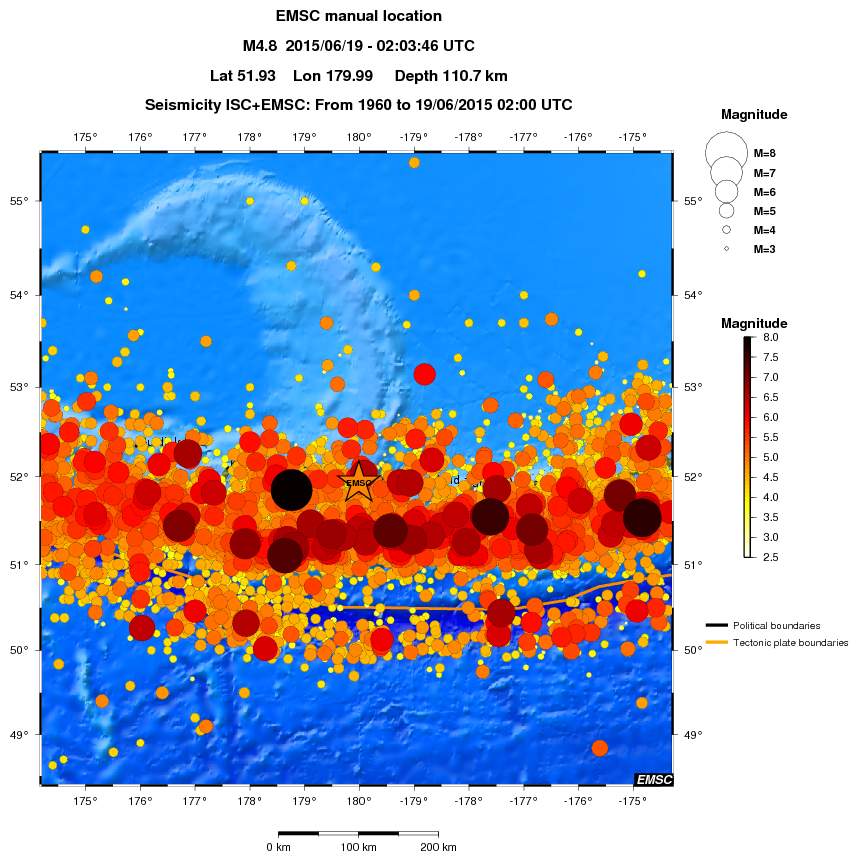 regional magnitude historical seismicity