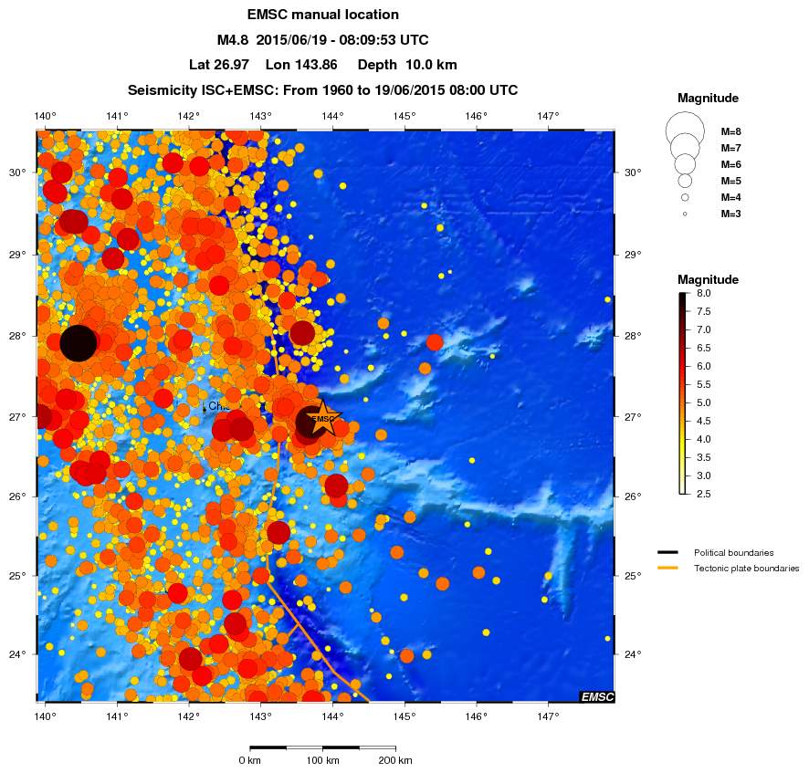 regional magnitude historical seismicity