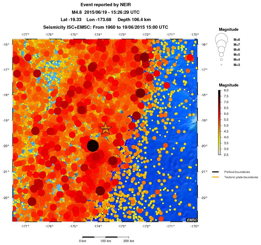 regional magnitude historical seismicity