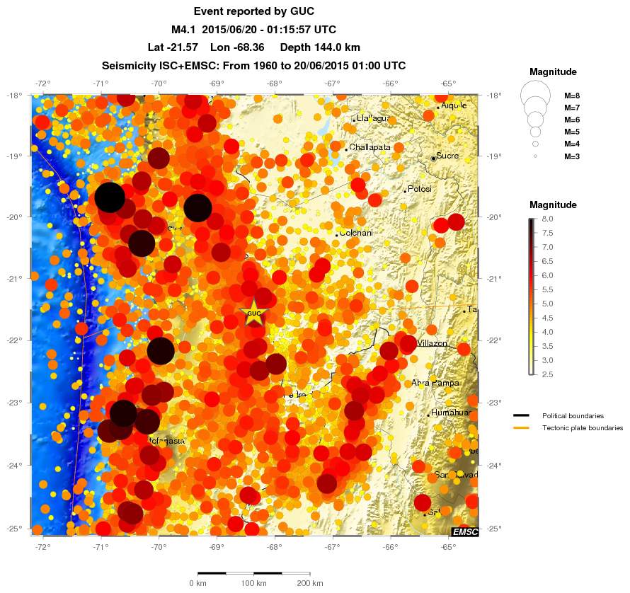 regional magnitude historical seismicity