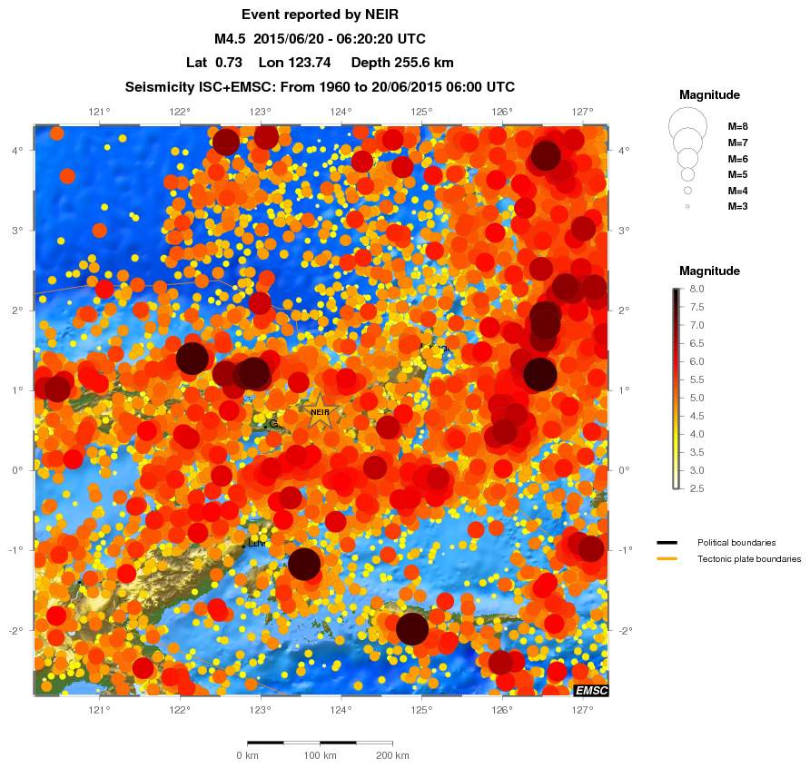 regional magnitude historical seismicity
