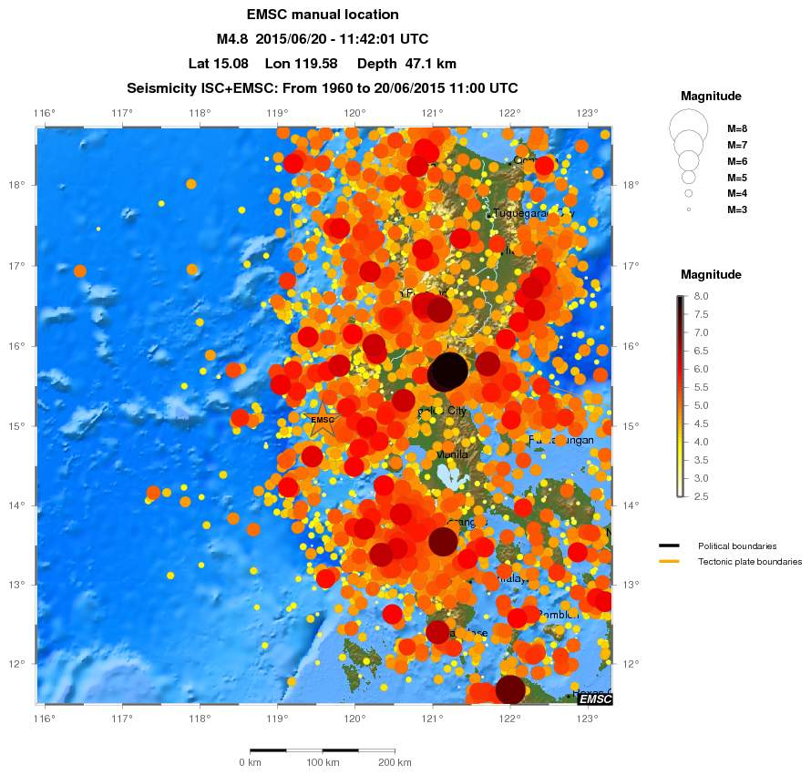 regional magnitude historical seismicity