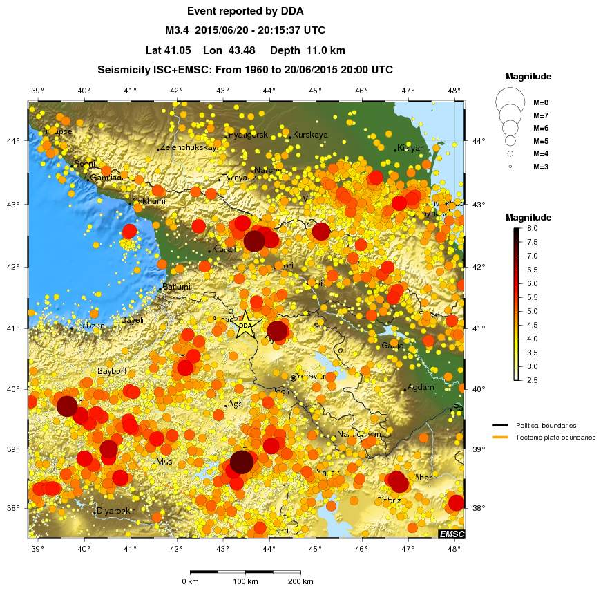 regional magnitude historical seismicity