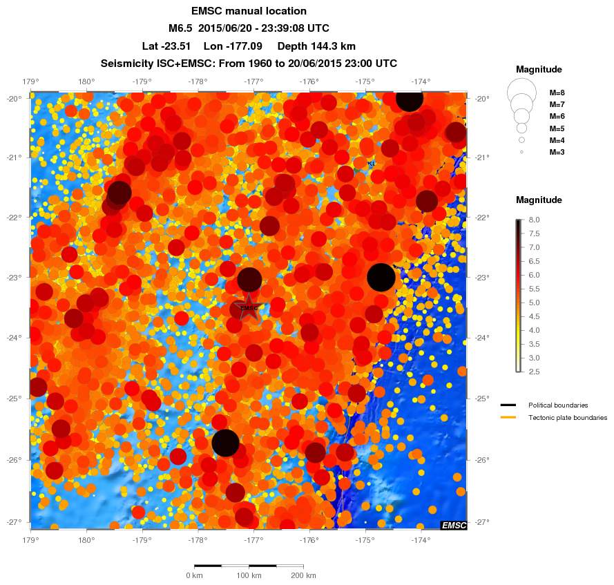 regional magnitude historical seismicity